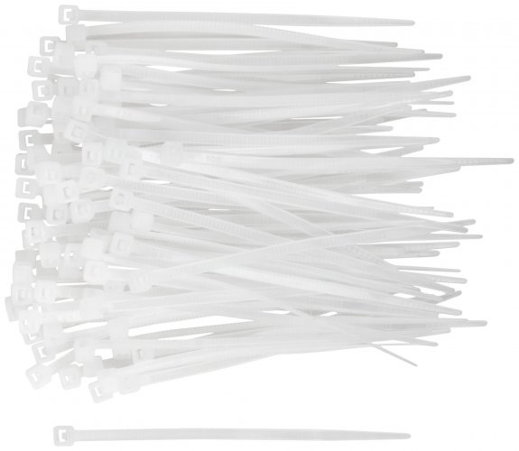 Хомуты нейлоновые, белые д/проводов 100 шт., 80x2,5 мм FIT 60408