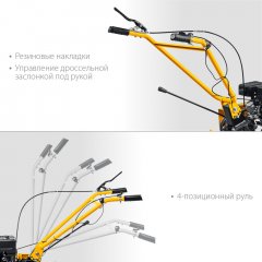 Бензиновый мотоблок STEHER 7 л.с., без колес GT-330 L