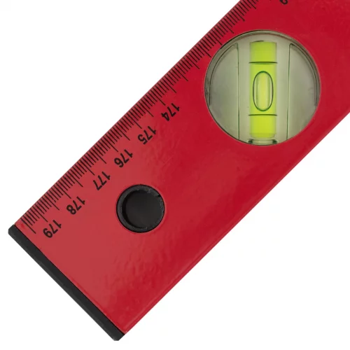 Уровень алюминиевый, 1800 мм, 3 глазка, красный, линейка MTX MATRIX 332389