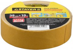 Двусторонняя клейкая лента STAYER "Profi" армированная тканью 38 мм х 10 м 1217-38-10