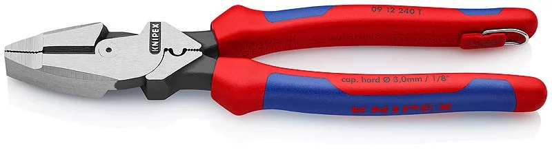 Плоскогубцы электромонтера фосфатированные, черного цвета 240 мм, KNIPEX, ( KN-0912240T )