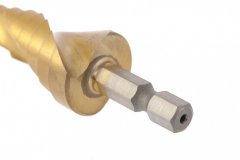 Сверло ступенчатое, 4-6-8-10-12-14-16-18-20 мм, HSS, спиральный профиль, шестигранный хвостовик Matrix 72356