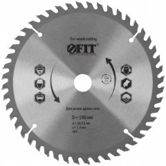 Диск пильный для циркулярных пил по дереву 190 х 20/16 х 48T FIT 37747