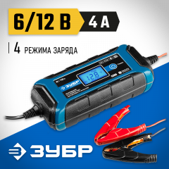 Зарядное устройство ЗУБР Профессионал 6/12 В, 4А, IP65, ЗУ-120 59300