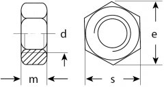 Шестигранная гайка ЗУБР МАСТЕР M20, 5кг (примерно 89 шт.) 303550-20