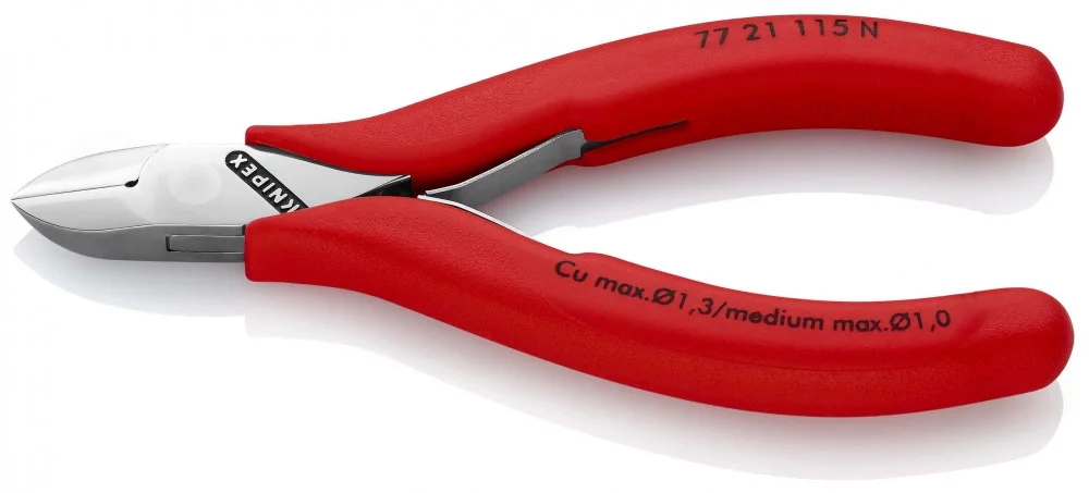 Кусачки боковые для электроники 115 мм, KNIPEX, ( KN-7721115N )