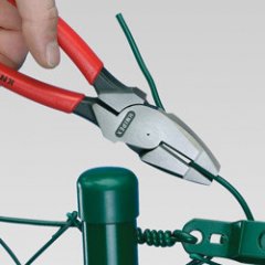 Плоскогубцы электромонтера фосфатированные, черного цвета 240 мм, KNIPEX, ( KN-0912240TBK )