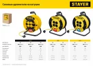 Силовой удлинитель на катушке ПВС 3x2.5 20м 4000Вт ip44 STAYER 55064-20