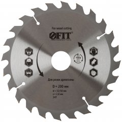 Диск пильный для циркулярных пил по дереву 200 х 32/30 х 24T FIT 37748