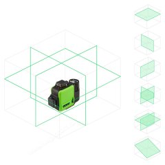 Лазерный уровень AMO LN 3D-360 Green с калибровкой