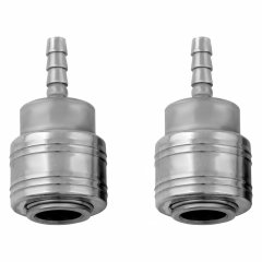 Муфта универсальная быстросъемная ("мама"), 1/4, со штуцером "елка" под шланг 6 мм, 2 шт, Stels 57052