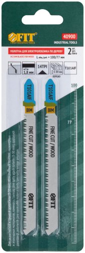 Полотна по дереву, Bimetal, остроконечные зубья, 100/77/1,8 мм (T101AIF), 2 шт. FIT 40900