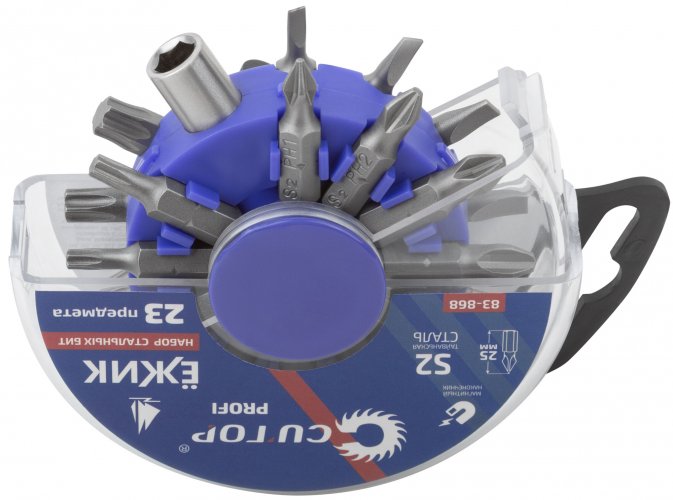 Набор бит в пластиковом боксе "Ёжик", 23 предмета CUTOP 83-868