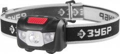 Налобный фонарь ЗУБР 3AAA, 1 Вт, +2LED 56436