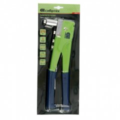 Заклепочник 270 мм, переставной 0-90 град, заклепки 2.4-3.2-4.0-4.8 мм Сибртех 40543