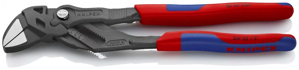 Клещи переставные-гаечный ключ фосфатированные, серого цвета 250 мм, KNIPEX, ( KN-8602250 )
