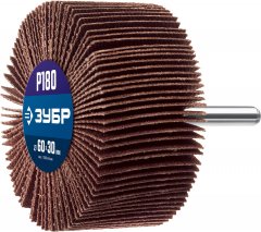Круг шлифовальный лепестковый, d 60x30 мм, P180, ЗУБР 36602-180_z01