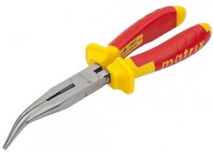 Длинногубцы изогнутые Insulated, 200 мм, двухкомпонентные рукоятки Matrix Professional 17474