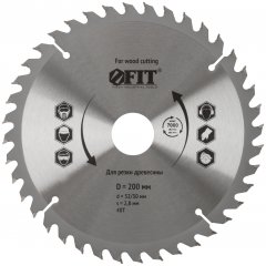 Диск пильный для циркулярных пил по дереву 200 х 32/30 х 40T FIT 37749