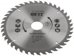 Диск пильный для циркулярных пил по дереву 200 х 32/30 х 40T FIT 37749