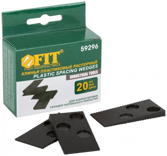 Клинья пластиковые распорные для укладки ламината, 20 шт. FIT 59296