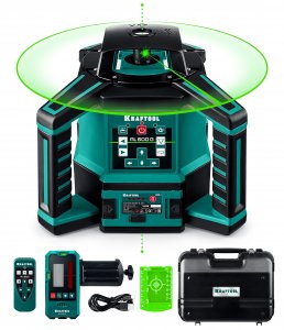 RL600 G, 600 м, зеленый, ротационный лазерный нивелир (34600) KRAFTOOL 34600_z02