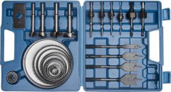 Набор коронок 19-127 мм и сверл по дереву ЗУБР Эскперт 28 предметов 29555-H28