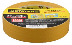 Двусторонняя клейкая лента STAYER "PROFI" 38ммх25м 1221-38-25