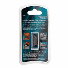 Лезвия МИНИ, 9 мм, трапециевидные, пластиковый пенал, 15 шт Gross 79373