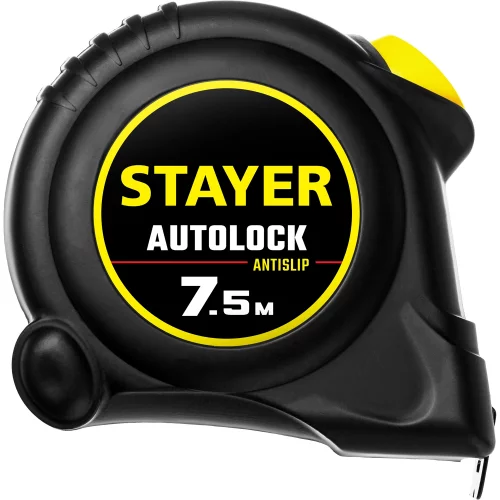 Рулетка STAYER АutoLock 7,5м / 25мм с автостопом 2-34126-07-25_z02