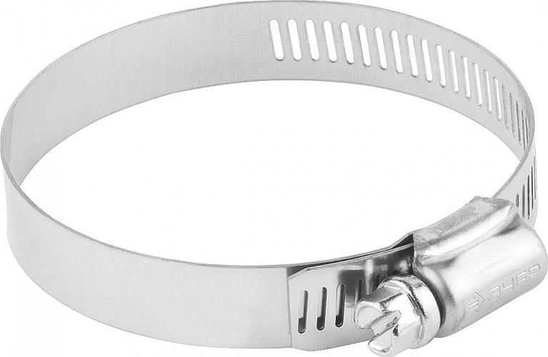 Хомуты ЗУБР ЭКСПЕРТ нерж. сталь, просечная лента 12 мм, 65-89 мм, 2 шт. 37815-065-89-2