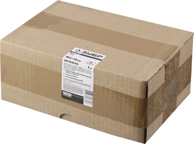 Винт ЗУБР МАСТЕР M4x10мм, 5кг (примерно 5556 шт.) 303110-04-010