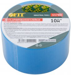 Лента клейкая универсальная армированная "Ductape", синяя, 48 мм х 10 м FIT 11780