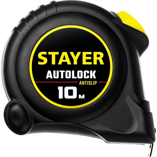 Рулетка с автостопом STAYER AutoLock 10м / 25мм 2-34126-10-25