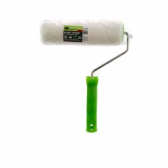 Валик с натуральным мехом, с ручкой, 200 мм, ворс 12 мм, D 48 мм, D ручки 6 мм, Россия Сибртех 80123