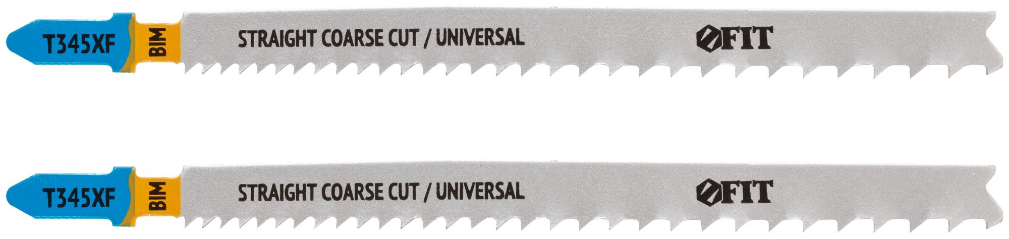 Полотна по дереву, металлу, пластмассе, Bimetal, фрезерованные зубья, 132/106 мм, перемен. шаг (T345XF), 2 шт. FIT 40905