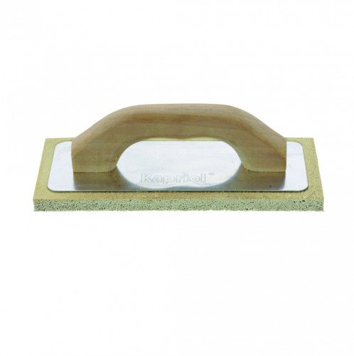 Терка штукатурная с твердой губкой, 10х24 см, дерев.ручка, KAPRIOL, ( 23060 )