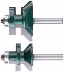 Фрезы по дереву для вагонки, набор 2 шт., деревянный бокс, DxH=50,8/34,9х28,6 мм FIT 36569