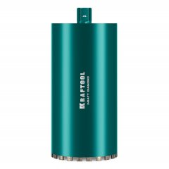 KRAFTOOL DIAMOND 200 мм (450 мм, 1 1/4″, лазерная сварка, сухое сверление с микроударом), алмазная коронка по железобетону (29825-200)