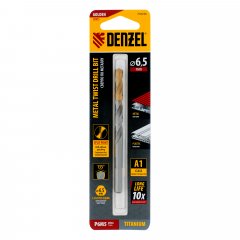 Сверло спиральное по металлу 6,5 x 100 мм, Р6М5, Golden Tip Denzel