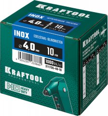 Нержавеющие заклепки KRAFTOOL Inox 4.0х10 мм, 1000 шт. 311705-40-10