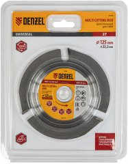 Диск пильный для УШМ, "Мультирез", 125 мм, посадка 22.2 мм Denzel 73398