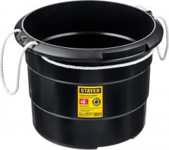 Строительное пластиковое ведро с канатными ручками, 40 л, STAYER STRONG MASTER 06085-40_z01