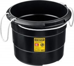 Строительное пластиковое ведро с канатными ручками, 40 л, STAYER STRONG MASTER 06085-40_z01