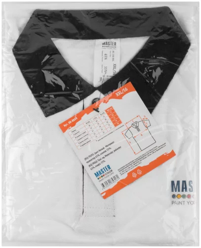 Поло цвет белый, размер XXL MASTER COLOR 30-8024
