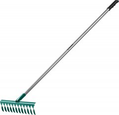 Грабли с алюминиевым черенком GRINDA PROLine 12 витых зубцов 39585