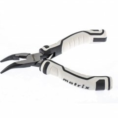 Длинногубцы Mini, 125 мм, изогнутые, авторазжим, Pro Matrix 17831