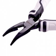 Длинногубцы Mini, 125 мм, изогнутые, авторазжим, Pro Matrix 17831