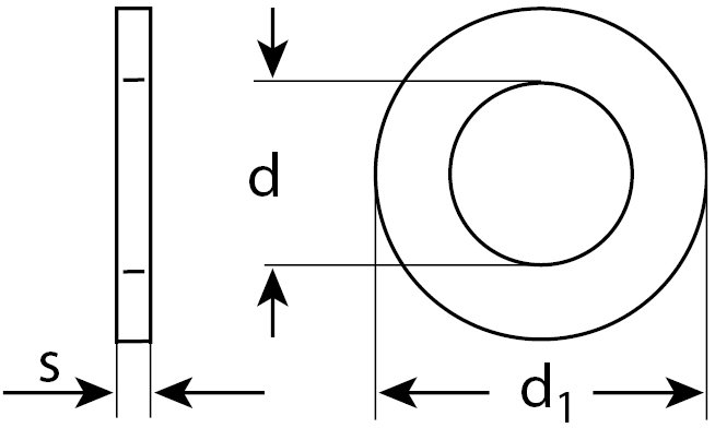 Шайба ЗУБР DIN 125A, оцинкованная, 14 мм, ТФ6, 6 шт 4-303806-14