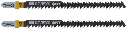 Полотна по дереву двусторонние, HCS, шлифованные под свободным углом зубья, 116/90 мм (T344CB), 2 шт. FIT 40906